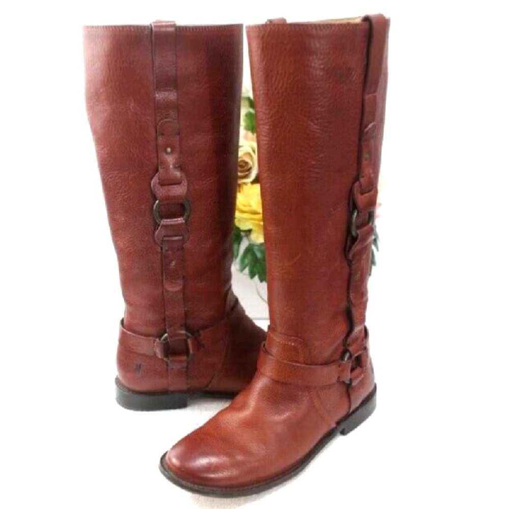 Frye Paige Loop Harness Pull-on Riding Boots- Size 6- New
